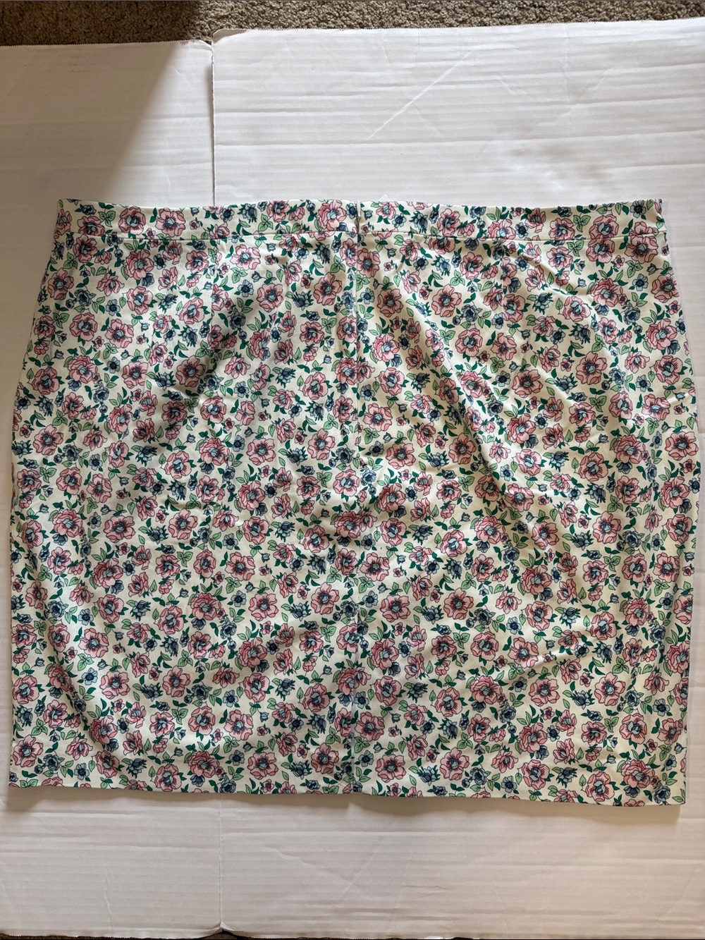 J. Crew Pink & Green Floral Mini Skirt